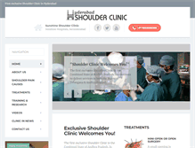 Tablet Screenshot of hyderabadshoulderclinic.com